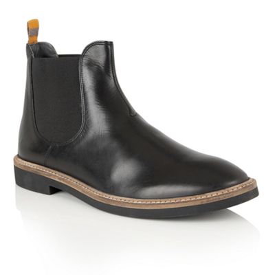 Frank Wright Black Leather 'Hazelburn' mens chelsea boots